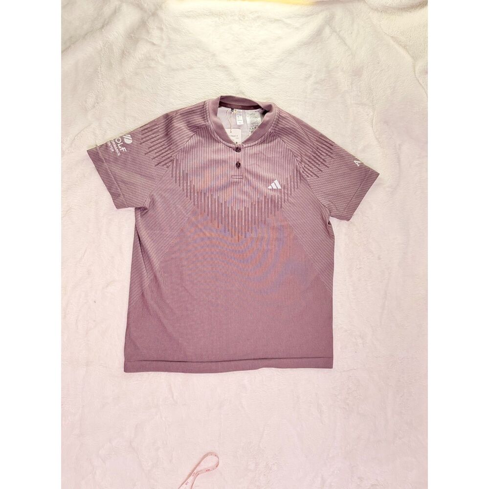 NWT Adidas Ultimate365 Golf Polo Women Size M Shadow Fig AJGA Stretch Moisture - Picture 2 of 7